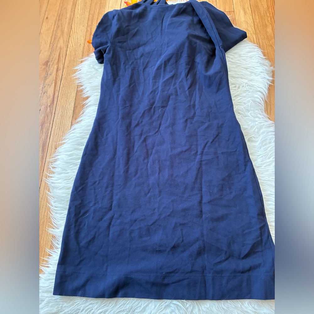 LIKE NEW! LILLY PULITZER embroidered flower navy blue dress - Picture 9 of 11